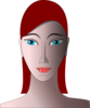 Woman With Red Hair And Blue Eyes Clip Art